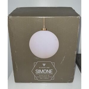 (20)Light, Gold Finish with Flat Opal Glass Shade, Adjustable Rod, (new)